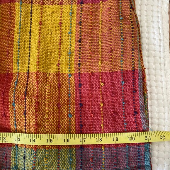 Anu by Natural Rainbow Patchwork Textured Cotton Jacket Medium Artsy Boho - Picture 7 of 8